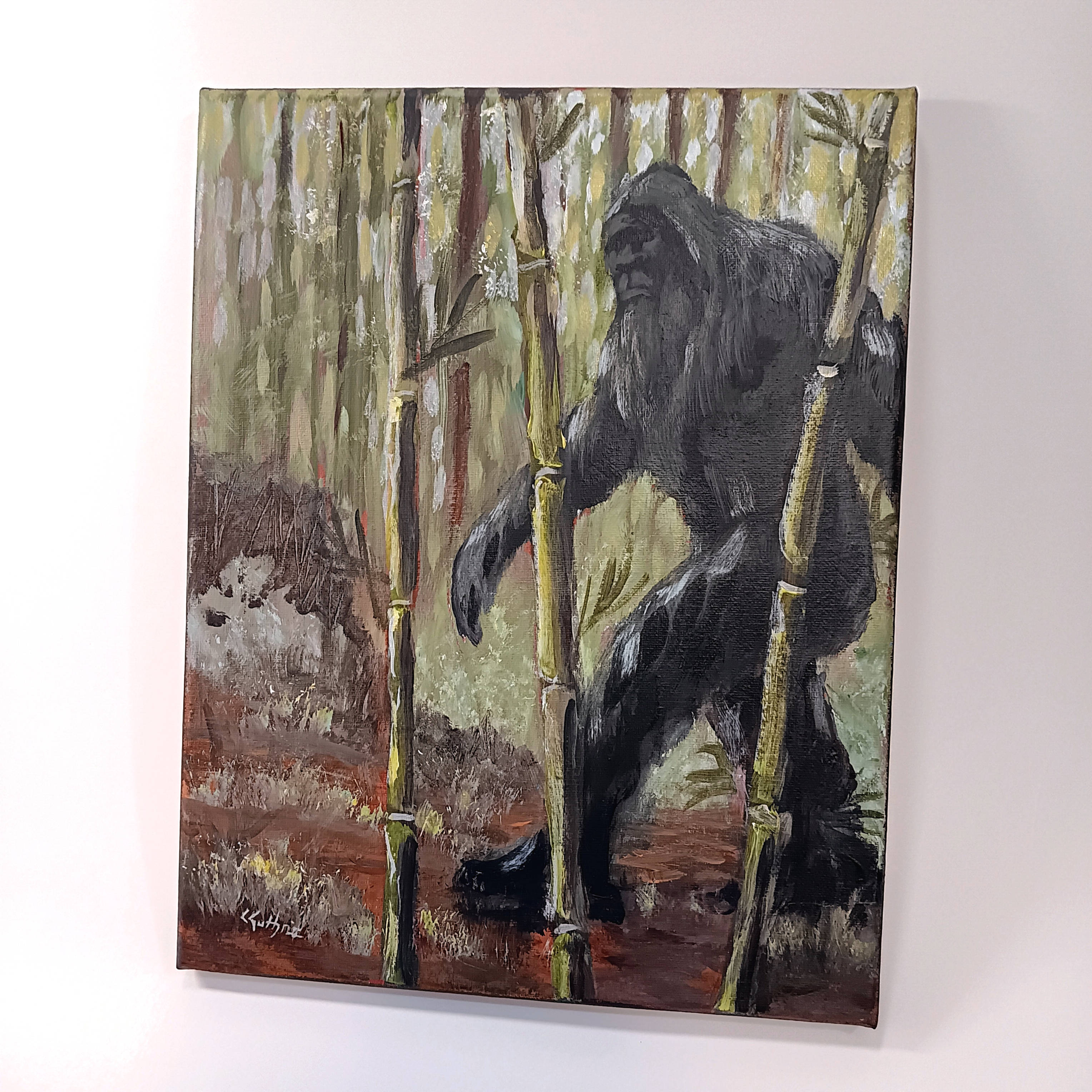 Bigfoot Sasquatch Original 11x14 Acrylics on Canvas