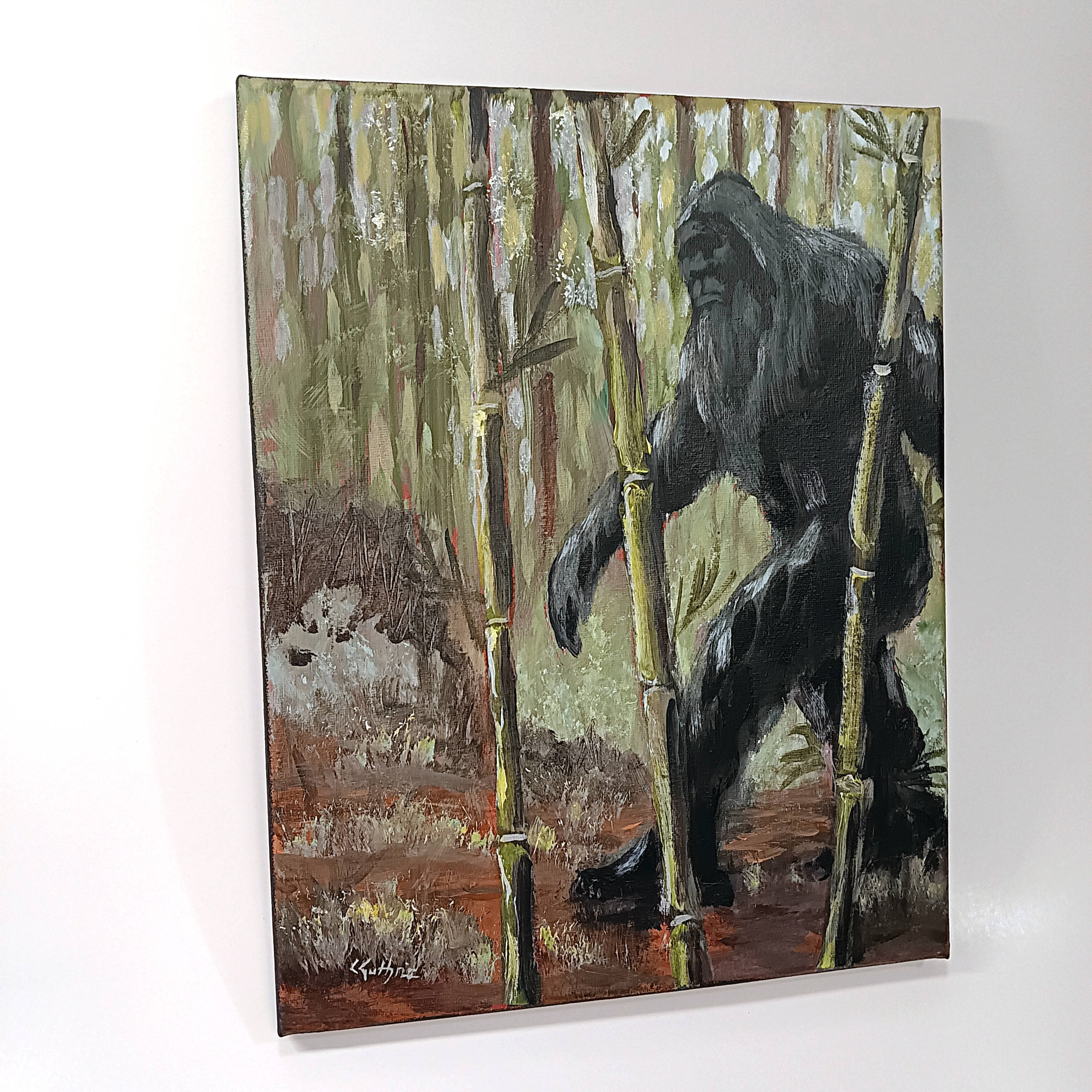 Bigfoot Sasquatch Original 11x14 Acrylics on Canvas