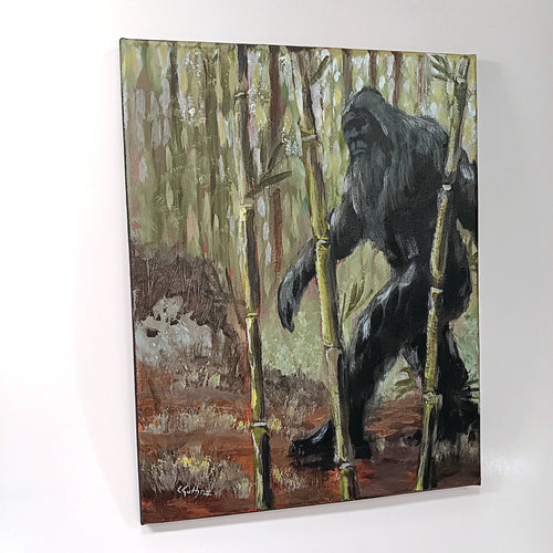 Bigfoot Sasquatch Original 11x14 Acrylics on Canvas