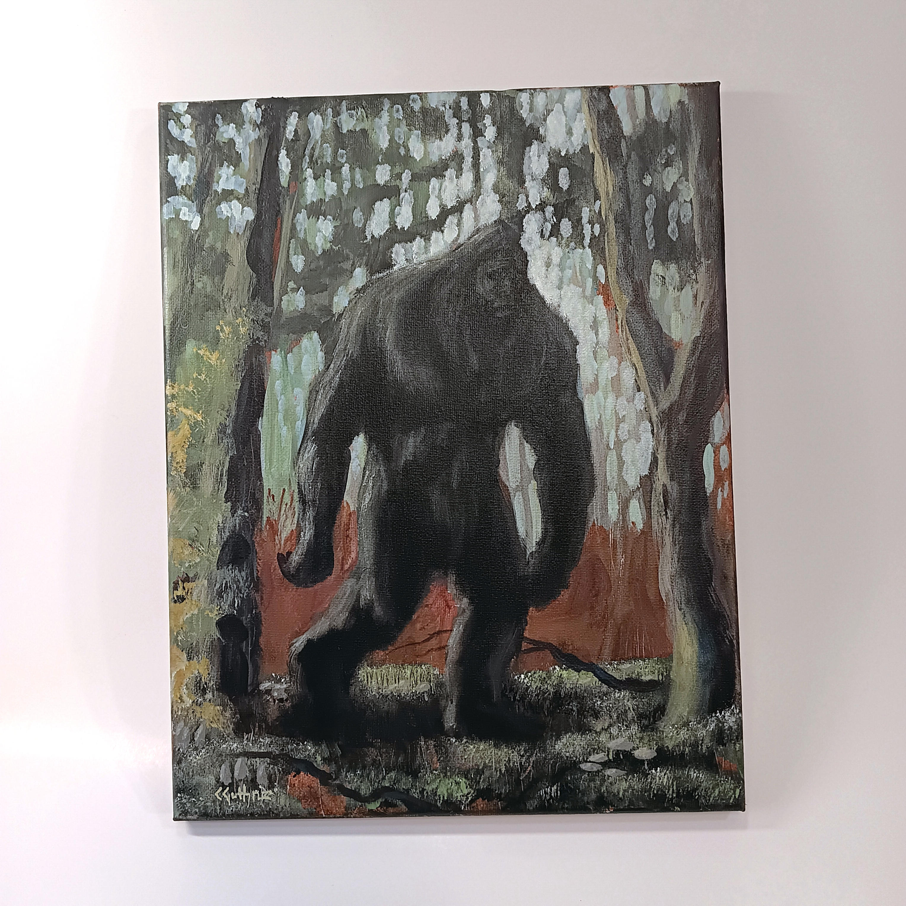Original 11x14 Acrylics on Canvas | Sasquatch Painting
