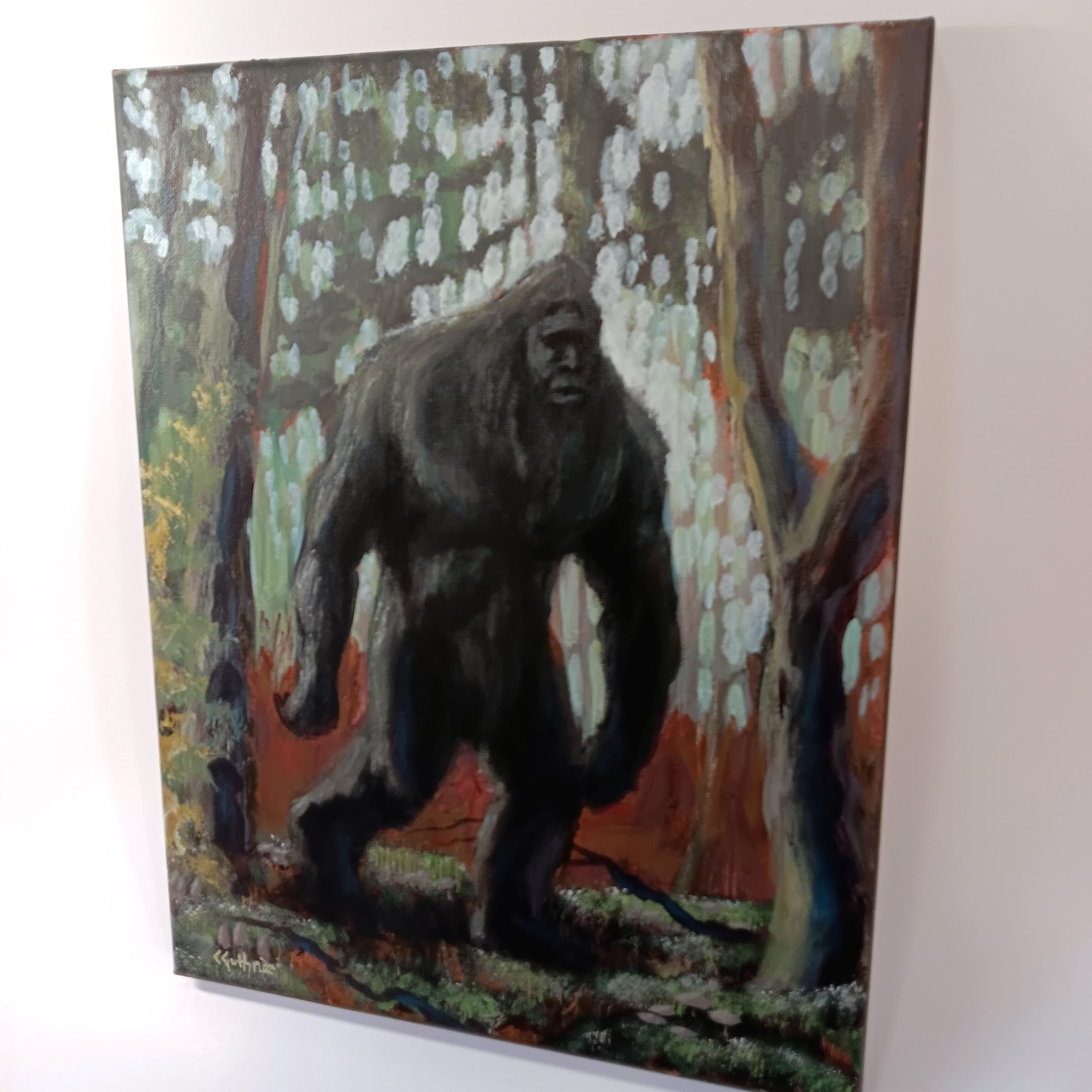 Original 11x14 Acrylics on Canvas | Sasquatch Painting