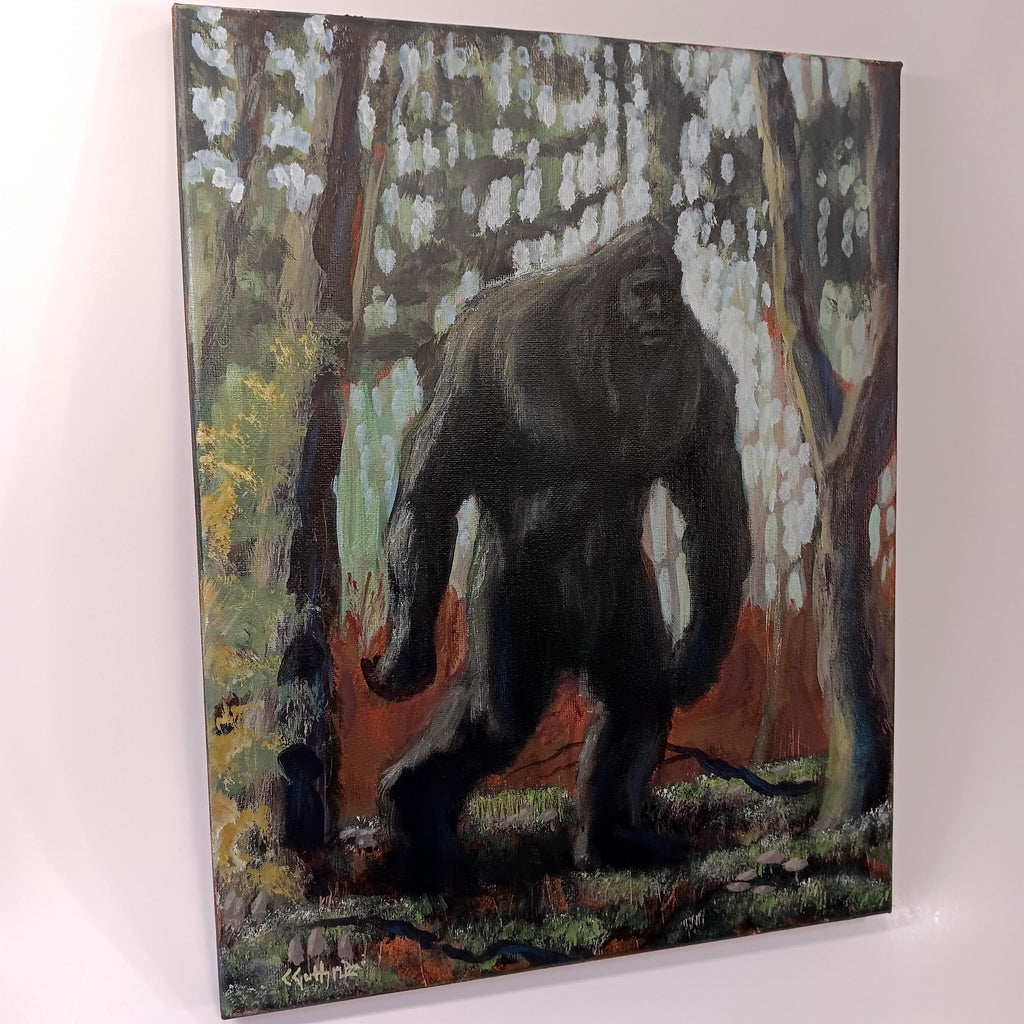 Original 11x14 Acrylics on Canvas | Sasquatch Painting