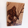 Handcrafted Woodburning Art | Pyrography Sasquatch Bigfoot Plaque