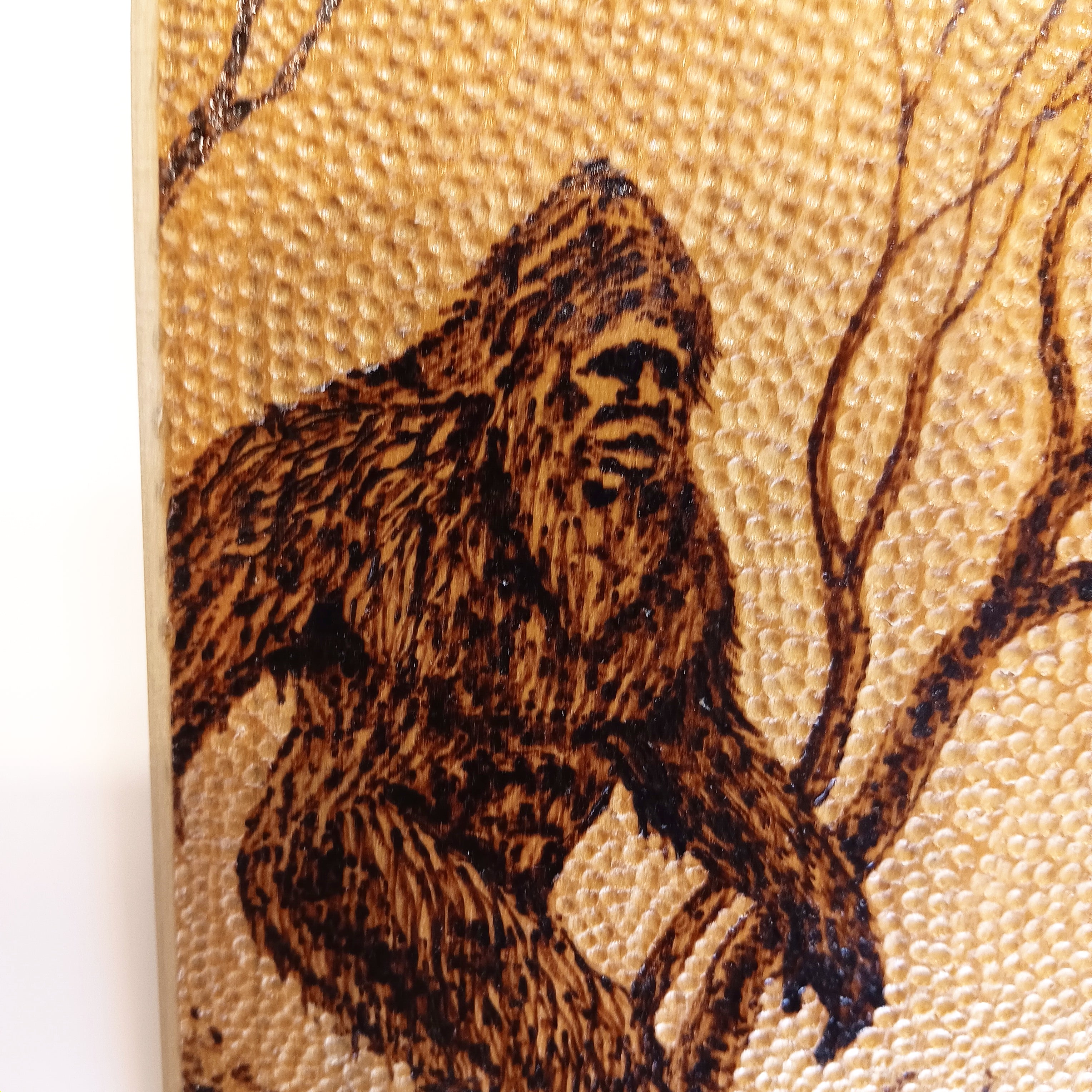 Handcrafted Woodburning Art | Pyrography Sasquatch Bigfoot Plaque