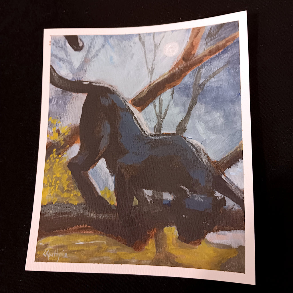 Black Panther Acrylic Painting on 140 lb Paper